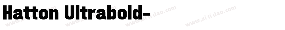 Hatton Ultrabold字体转换